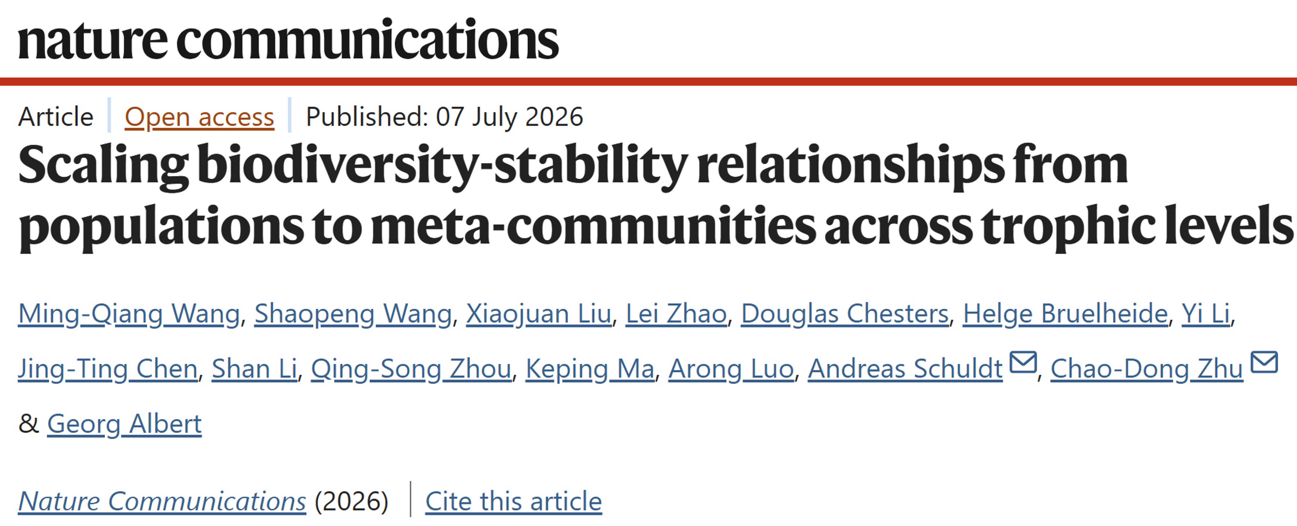Scaling biodiversity-stability relationships from populations to meta-communities across trophic levels